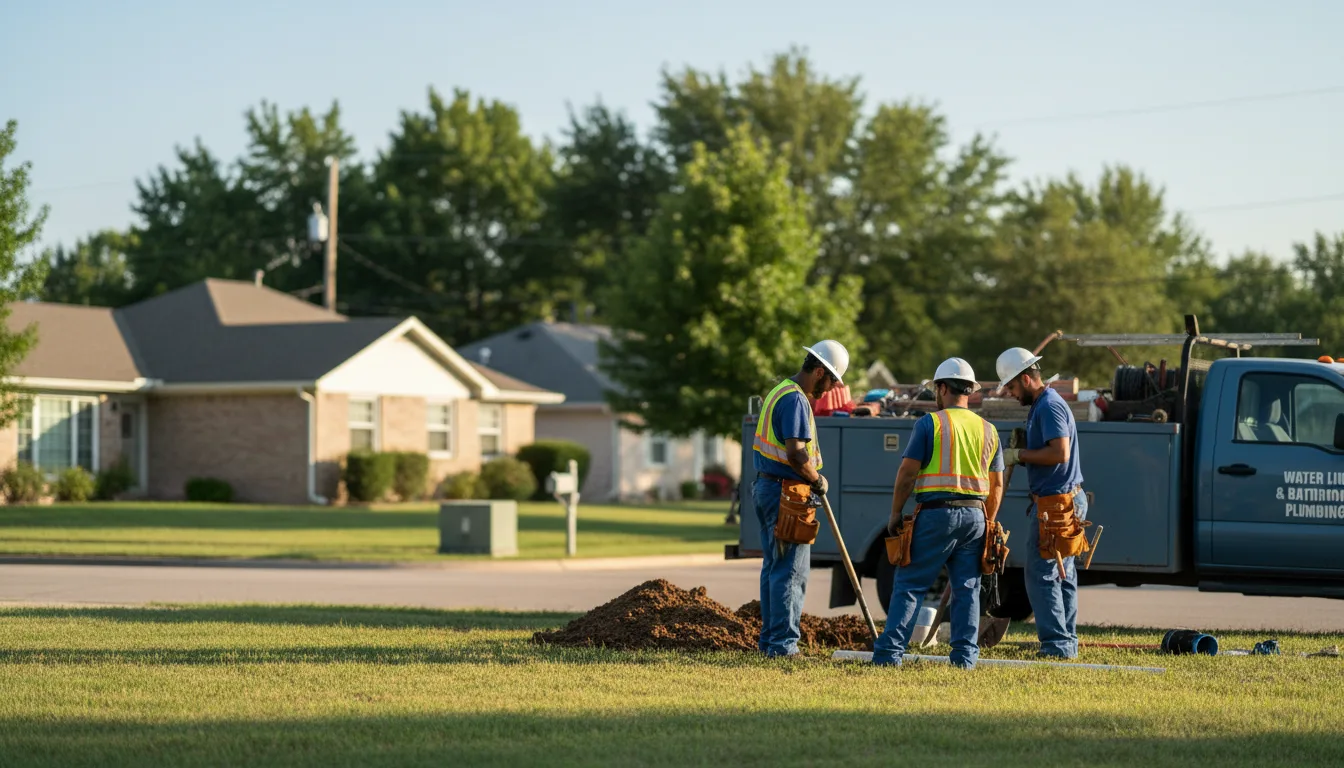 Residential water line and bathroom plumbing service in Windsor, VA